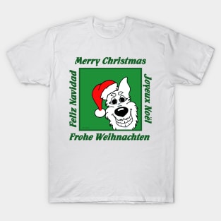 White German Shepherd Christmas T-Shirt